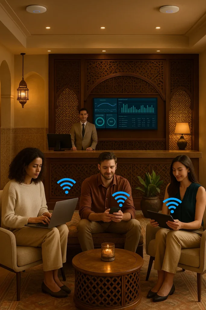 établissement hotelier WiFi professionnel : une connectivité performante qui améliore l’expérience client .
